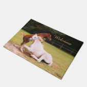 Arabische Pferdwillkommene Fußmatte (Schrägansicht)