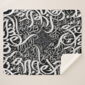 arabische Schriftzüge schwarz-weiß Sherpadecke (Vorderseite (Horizontal))