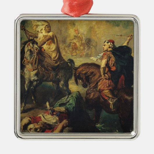 Arabische Stammes- Leiter im Single-Kampf Ornament Aus Metall (Vorne)