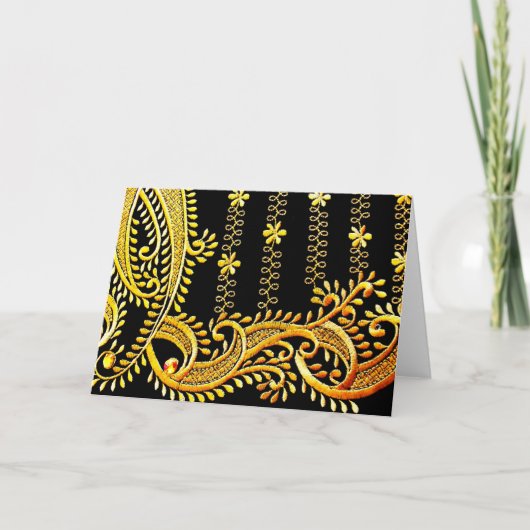 Arabische Stickerei Einladung (Vorderseite)