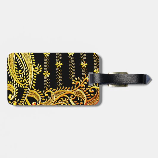 Arabische Stickerei Gepäckanhänger (Rückseite horizontal)