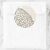 arabische Stilspitze Runder Aufkleber (Tasche)