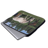 Arabische Stute u. Fohlen 2 Laptopschutzhülle (Vorne Knopf)