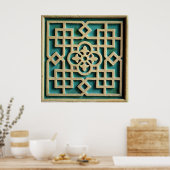 Arabische Wanddekoration arabeske Architektur Turk Poster (Küche)