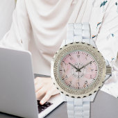 Arabische Zahlen Frauenwache - Eleganter Kristall Armbanduhr