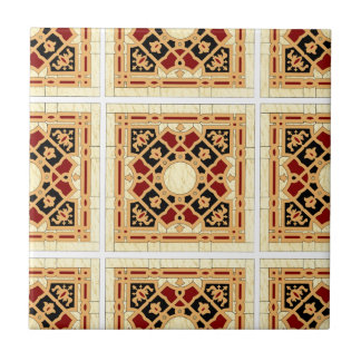 Quadratische Fliesen mit buntem geometrischen Muster