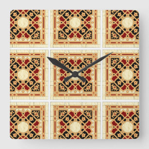 Arabischer Entwurf #9 bei Emporio Moffa Quadratische Wanduhr