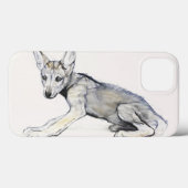 Arabischer Jugendlicher Wolf Pup 2009 Case-Mate iPhone Hülle (Rückseite (Horizontal))