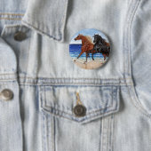 Arabischer Knopf des Galoppstrandes Pferde Button (Beispiel)