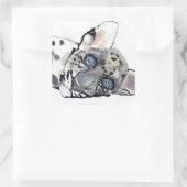 Arabischer Leopard 2008 3 Quadratischer Aufkleber (Tasche)