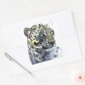 Arabischer Leopard 2008 4 Quadratischer Aufkleber (Umschlag)