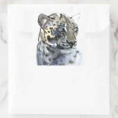 Arabischer Leopard 2008 4 Quadratischer Aufkleber (Tasche)