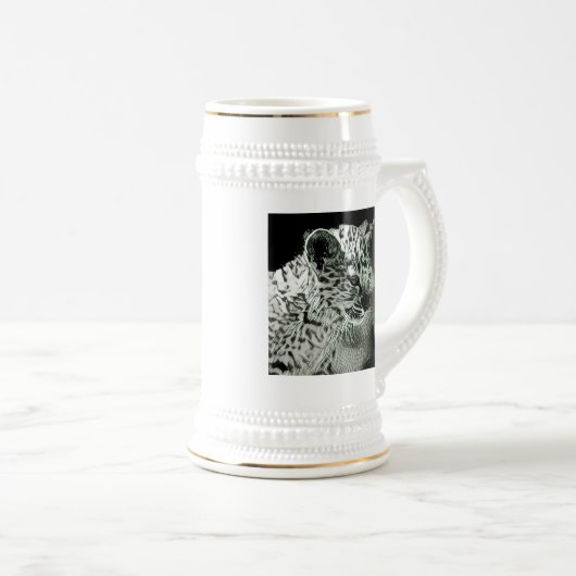 Arabischer Leopard CUB Stein Bierglas (VorderseiteRechts)