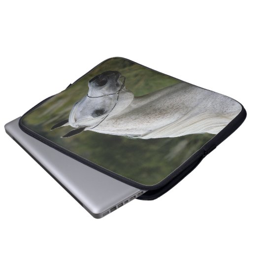 Arabischer PferdeHeadshot 1 Laptopschutzhülle (Vorne Knopf)