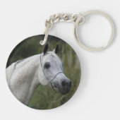 Arabischer PferdeHeadshot 1 Schlüsselanhänger (Rückseite)