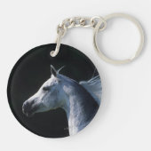 Arabischer PferdeHeadshot 2 Schlüsselanhänger (Rückseite)