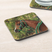 Arabischer PferdeHeadshot mit Zaum Untersetzer (Linke Seite)