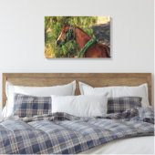 Arabischer Pferdekopf mit Bridle Leinwanddruck (Insitu (Schlafzimmer))