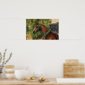 Arabischer Pferdekopf mit Bridle Poster (Küche)