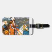 Arabischer Reiter Gepäckanhänger (Vorderseite horizontal)