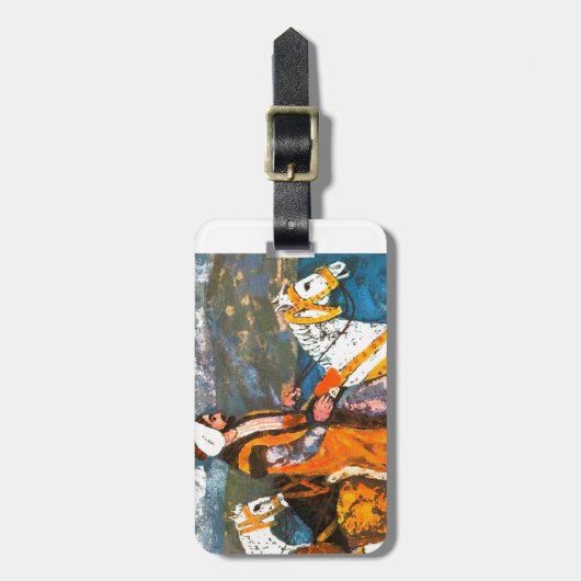 Arabischer Reiter Gepäckanhänger (Vorderseite vertikal)