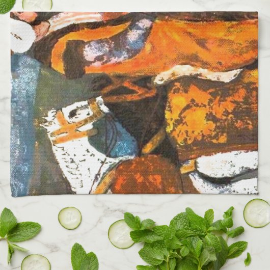 Arabischer Reiter Geschirrtuch (Gefaltet)