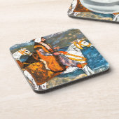 Arabischer Reiter Getränkeuntersetzer (Linke Seite)