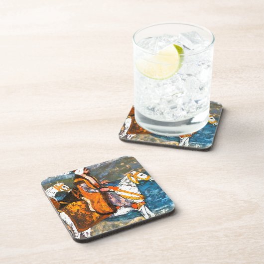 Arabischer Reiter Getränkeuntersetzer (Rechte Seite)