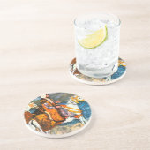 Arabischer Reiter Getränkeuntersetzer (Seite)