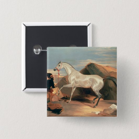 Arabischer Stallion Button (Vorne & Hinten)