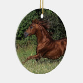 Arabischer Stallion, der in das Gras läuft Keramikornament (Rechts)