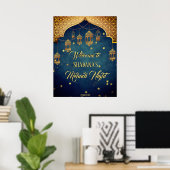 arabischer Stil mit marokkanischen Laternen Mehndi Poster (Heimbüro)