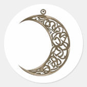 arabischer Stil Runder Aufkleber (Vorderseite)