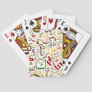 Arabisches Alphabet Muster Moderne islamische Kall Spielkarten