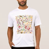 Arabisches Alphabet Muster Moderne islamische Kall T-Shirt (Vorderseite)