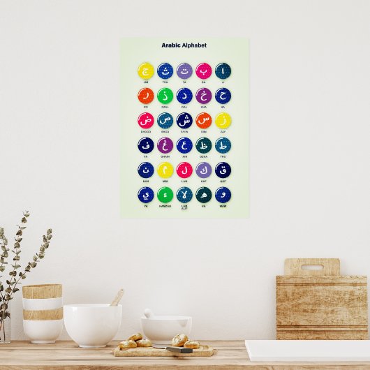 arabisches Alphabet Poster (Küche)