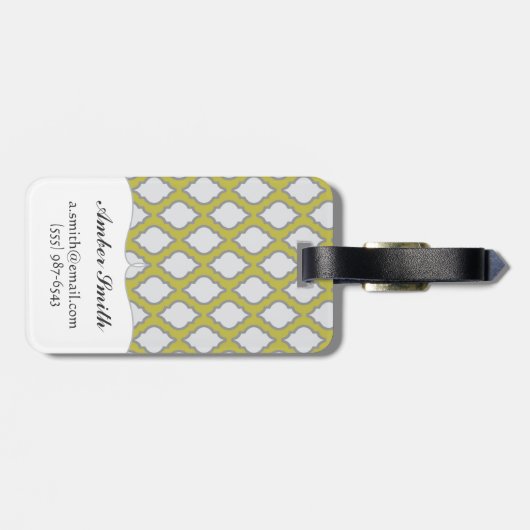 Arabisches Art-Muster Gepäckanhänger (Rückseite horizontal)
