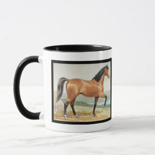Arabisches Bay-Pferd – Vintage-Aquarell-Kunst Tasse
