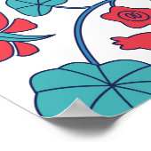 Arabisches Blumenmuster nahtlos Vintag. Poster (Ecke)