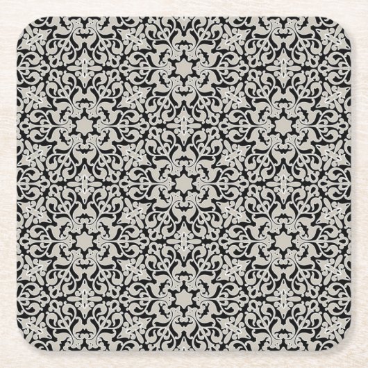 Arabisches Blumenmuster Rechteckiger Pappuntersetzer (Vorderseite)