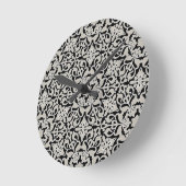 arabisches Blumenmuster Runde Wanduhr (Winkel)