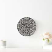 arabisches Blumenmuster Runde Wanduhr (Zuhause)