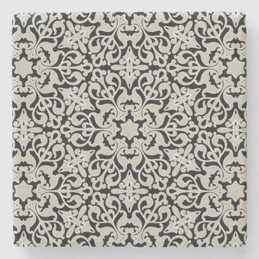 Arabisches Blumenmuster Steinuntersetzer (Vorderseite)