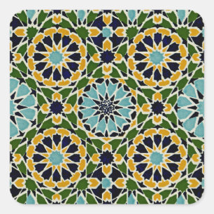 Arabisches Design #10 im Emporio Moffa Quadratischer Aufkleber