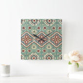 Arabisches Design #11 bei Emporio Moffa Quadratische Wanduhr (Zuhause)