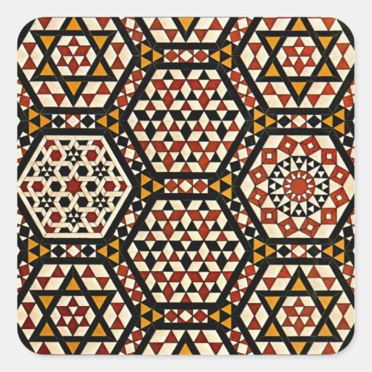 Arabisches Design #12 bei Emporio Moffa Quadratischer Aufkleber (Vorderseite)