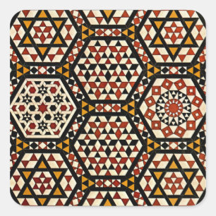 Arabisches Design #12 im Emporio Moffa Quadratischer Aufkleber
