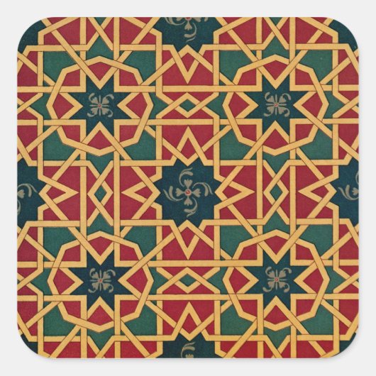 Arabisches Design #1 in Emporio Moffa Quadratischer Aufkleber (Vorderseite)