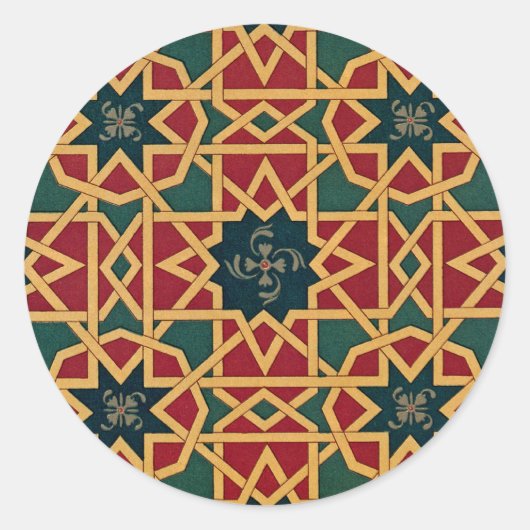 Arabisches Design #1 in Emporio Moffa Runder Aufkleber (Vorderseite)