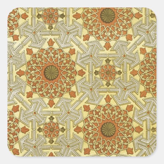 Arabisches Design #4 in Emporio Moffa Quadratischer Aufkleber (Vorderseite)